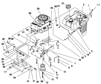 Engine Assembly Diagram and Parts List for 71192 5900001 - 5999999 Toro Lawn Tractor
