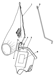 Bagging Kit No. 36-8380 (Optional) Diagram and Parts List for 16300 2000001 - 2999999 Toro Lawn Mower