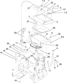 Cooling System Assembly Diagram and Parts List for 74264TE (260000001-260999999)(2006) Toro Lawn Mower
