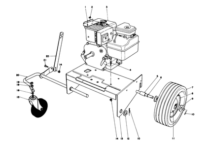 Engine And Base Assembly Diagram and Parts List for 62933 9000001 - 9999999 Toro Leaf Blower / Vacuum