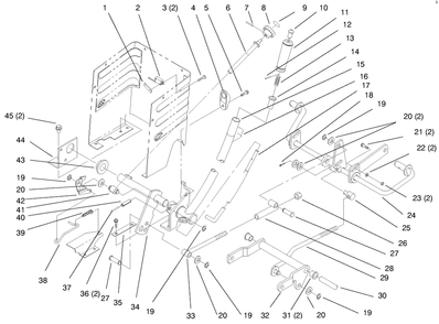 Lift Lever And Height Of Cut Diagram and Parts List for 72110 7900001 - 7999999 Toro Lawn Tractor