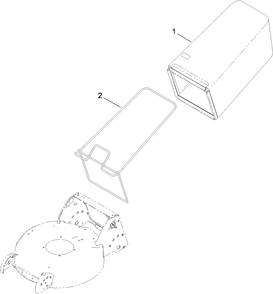 Rear Bag Assembly Diagram and Parts List for 22156TE (310000001-310001000)(2010) Toro Lawn Mower