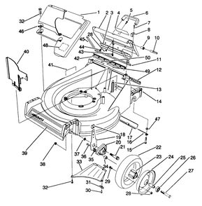 Housing & Wheel Assembly Diagram and Parts List for 22042 1000001 - 1999999 Toro Lawn Mower