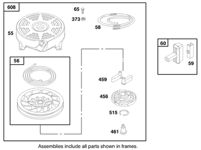 Engine Briggs & Stratton Model 12f802-1787-E1 Diagram and Parts List for 20803 9900001 - 9999999 Toro Lawn Mower