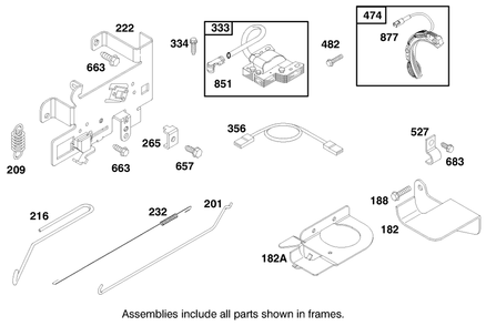 Engine Briggs & Stratton Model 28m707-1182-E1 Diagram and Parts List for 70171 9900001 - 9999999 Toro Lawn Tractor