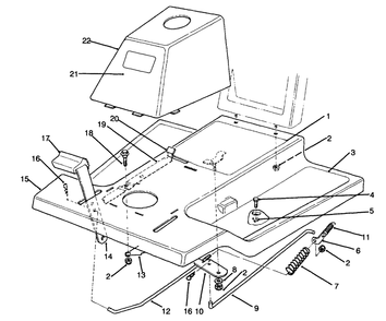 Front Body Assembly Diagram and Parts List for 70040 49000001 - 49999999 Toro Lawn Tractor