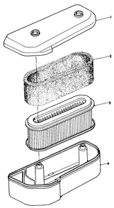 Air Cleaner Assembly Diagram and Parts List for 30170 1000001 - 1999999 Toro Lawn Tractor Accessories