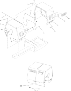Cowl Assembly Diagram and Parts List for 60212 404320000 - 999999999 Toro Cement Mixer