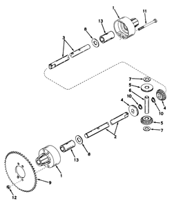 Differential Assembly, Part No. 7-3405 Diagram and Parts List for 57050 8000001 - 8999999 Toro Lawn Tractor