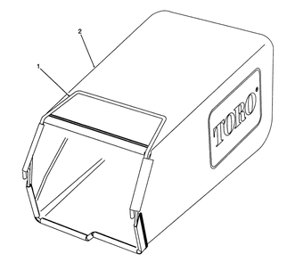 Grass Bag Assembly Diagram and Parts List for 26641 9000001 - 9999999 Toro Lawn Mower