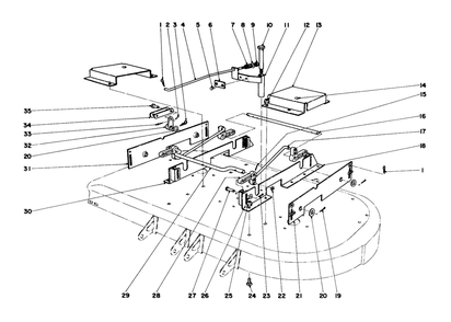 42" Mower Deck Linkage Assembly Diagram and Parts List for 59004 0000001 - 0999999 Toro Lawn Mower