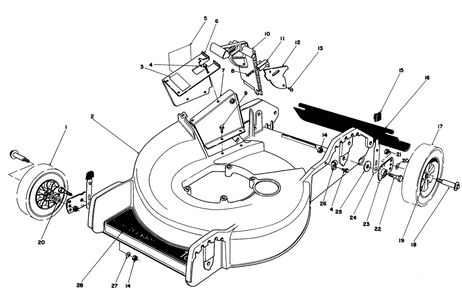Housing Assembly Diagram and Parts List for 20586 5000001 - 5999999 Toro Lawn Mower
