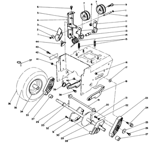 Traction Drive Assembly Diagram and Parts List for 38565 8000001 - 8999999 Toro Snow Blower