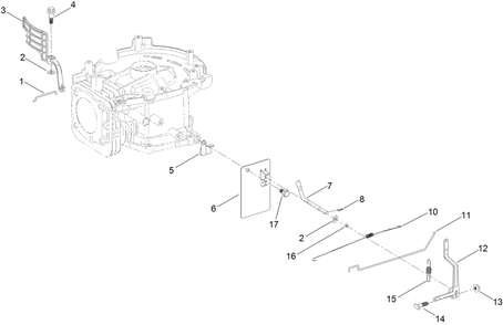 Governor Assembly Diagram and Parts List for 22289 404800000-409999999 Toro Lawn Mower