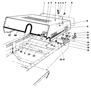 Hood Assembly Diagram and Parts List for 30775 400001 - 499999 Toro Lawn Tractor