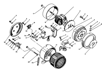 Part Location Diagram of 50-5440 Toro Generator Assembly (Incl.Ref. #1, 2, 5, 7, 16, 17, 821)