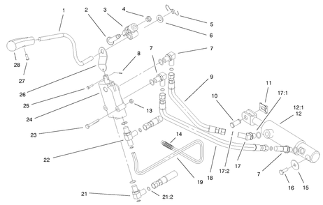 Hydro Lift Upper Assembly Diagram and Parts List for 73552 9900001 - 9999999 Toro Lawn Tractor