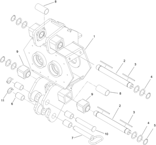 Plow Box Assembly Diagram and Parts List for 25530T 323000000 - 999999999 Toro Lawn Tractor Accessories