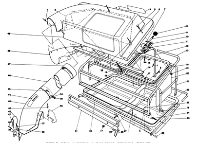 Easy Fill Grass Catcher Model 59120 Diagram and Parts List for 57300 1000001 - 1999999 Toro Lawn Tractor