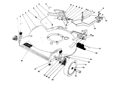 Housing Assembly Diagram and Parts List for 20677 0002102 - 0999999 Toro Lawn Mower