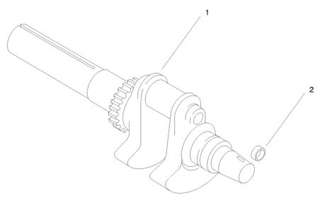 Group 1-Crankshaft Diagram and Parts List for 22300 890001 - 899999 Toro Lawn Tractor Accessories