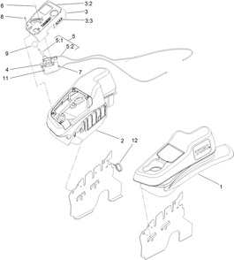 Fender, Console And Control Assembly Diagram and Parts List for 74902TE (312000001-312999999)(2012) Toro Lawn Mower