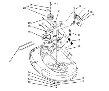Brake Assembly (38" Cutting Unit) Diagram and Parts List for 71180 3900001 - 3999999 Toro Lawn Tractor