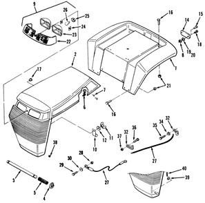 Frame, Sheet Metal And Covers Diagram and Parts List for 32-120EA1 1000001 - 1999999 Toro Lawn Tractor