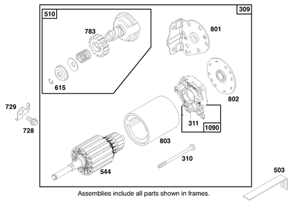 Engine Briggs & Stratton Model 28n777-0174-01 Diagram and Parts List for 71217 7900001 - 7999999 Toro Lawn Tractor