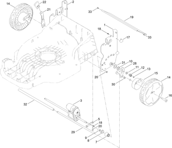 Rear Wheel And Height-Of-Cut Assembly Diagram and Parts List for 21621 400000000 - 999999999 Toro Lawn Mower