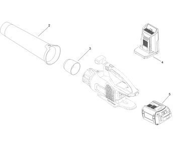 60v Max Axial Blower Assembly Diagram and Parts List for 51822 323000001 - 999999999 Toro Leaf Blower / Vacuum