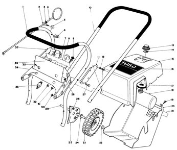 Part Location Diagram of 8-2819 Toro Shroud (Incl. Ref. #16)