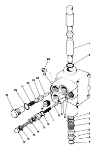 Valve Assembly No. 54-0090 Diagram and Parts List for 30718 1000001 - 1999999 Toro Lawn Tractor