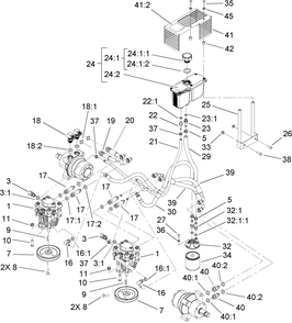Part Location Diagram of 105-6187 Toro Hose Assembly