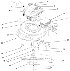 Engine Assembly Diagram and Parts List for 20452 8900001 - 8999999 Toro Lawn Mower