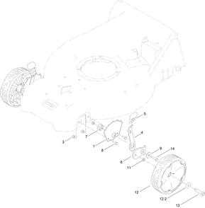 Front Wheel And Height-Of-Cut Assembly Diagram and Parts List for 21568T 412400000 - 999999999 Toro Lawn Mower