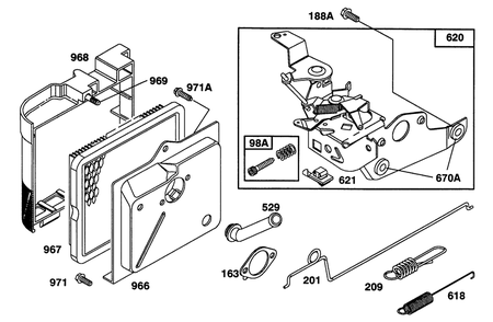 Engine Briggs & Stratton Model 124702-0189-01 Diagram and Parts List for 20327B 2000001 - 2999999 Toro Lawn Mower