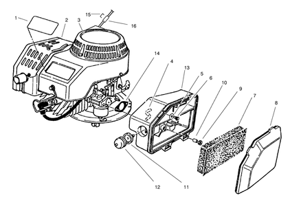 Engine Assembly Diagram and Parts List for 22026 8900001 - 8999999 Toro Lawn Mower