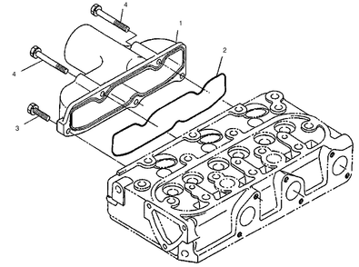 Inlet Manifold Assembly Diagram and Parts List for 22302 990001 - 999999 Toro Lawn Tractor Accessories