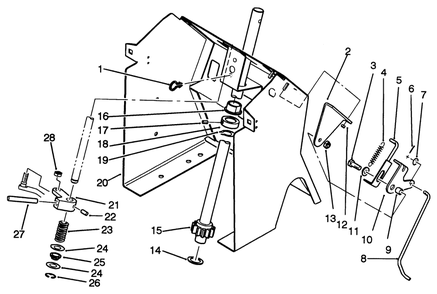Steering Shaft And Indicator Assembly Diagram and Parts List for 22-14OE02 2000001 - 2999999 Toro Lawn Tractor