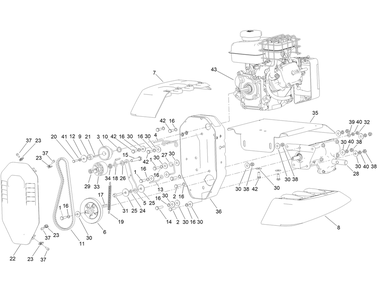 Chassis Assembly Diagram and Parts List for 58604 323000001 - 999999999 Toro Tiller
