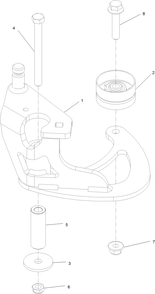 Idler Arm Assembly No. 135-1270 Diagram and Parts List for 74532 400000000 - 417099999 Toro Lawn Tractor