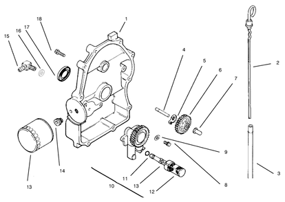 Oil Pan/Lubrication Diagram and Parts List for 30612 890001 - 899999 Toro Lawn Tractor