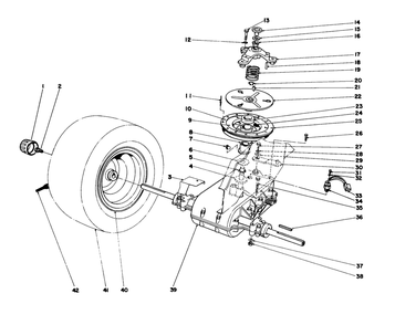 Transaxle & Clutch Assembly Diagram and Parts List for 57365 6000001 - 6999999 Toro Lawn Tractor