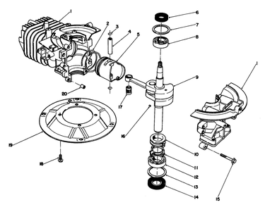 Crankshaft Assembly (Model No. 47pl0-3) Diagram and Parts List for 22030 1000001 - 1999999 Toro Lawn Mower