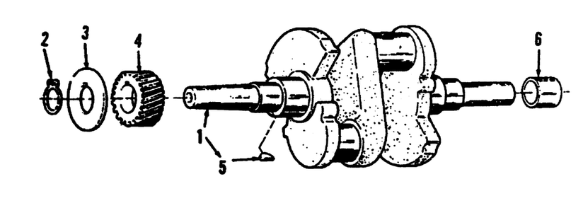 Crankshaft Diagram and Parts List for R1-20OE02 2000001 - 2999999 Toro Lawn Tractor