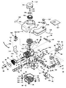 Tecumseh Engine Model No. V70-125183c Diagram and Parts List for 56044 1000001 - 1999999 Toro Lawn Tractor