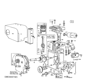 Engine Briggs & Stratton Model No. 170402, Type 1185-01 (7 H.P. Snowthrower Model No. 31760) Diagram and Parts List for 31260 200001 - 299999 Toro Snow Blower