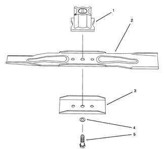 Blade Assembly Diagram and Parts List for 20801BC 4900001 - 4999999 Toro Lawn Mower