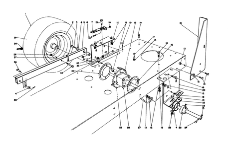 Rear Axle Assembly Diagram and Parts List for 56185 1000001 - 1999999 Toro Lawn Tractor